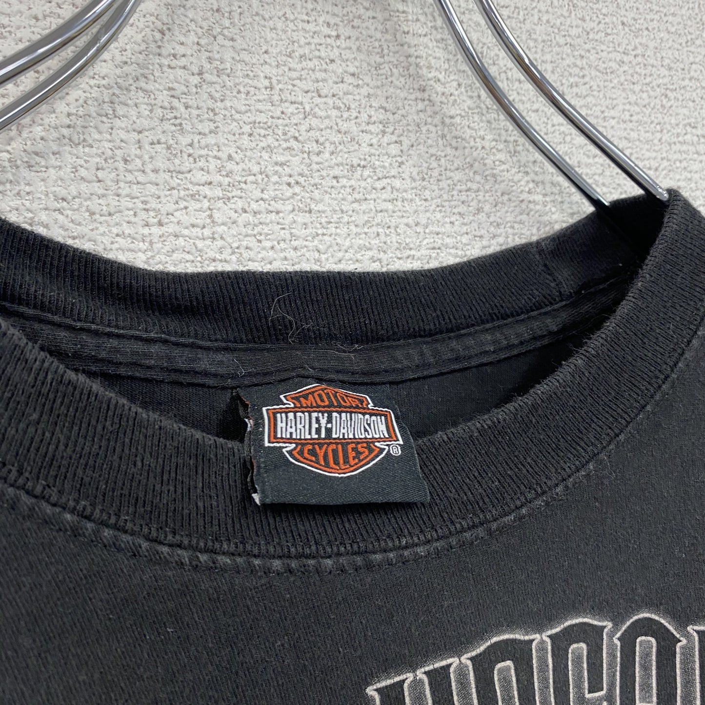HARLEY DAVIDSON　ハーレーダビッドソン　長袖両面プリントTシャツ　黒　ブラック　Mサイズ