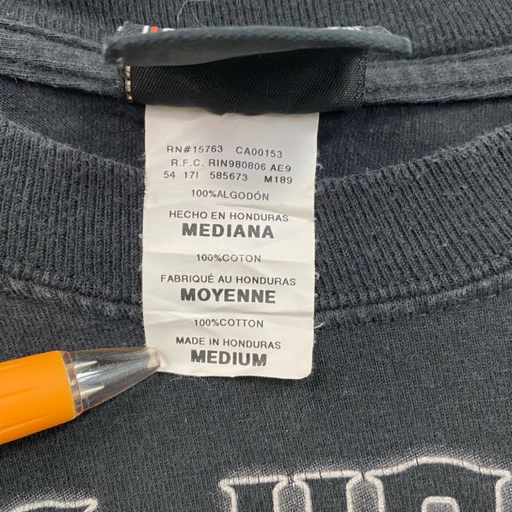 HARLEY DAVIDSON　ハーレーダビッドソン　長袖両面プリントTシャツ　黒　ブラック　Mサイズ