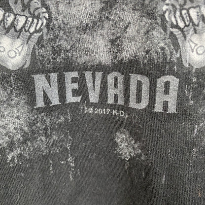 HARLEY DAVIDSON　ハーレーダビッドソン　長袖両面プリントTシャツ　黒　ブラック　Mサイズ