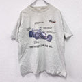 ～00s　半袖Tシャツ　F1カー　ユーロ　ヴィンテージ　霜降りグレー　Lサイズ　古着