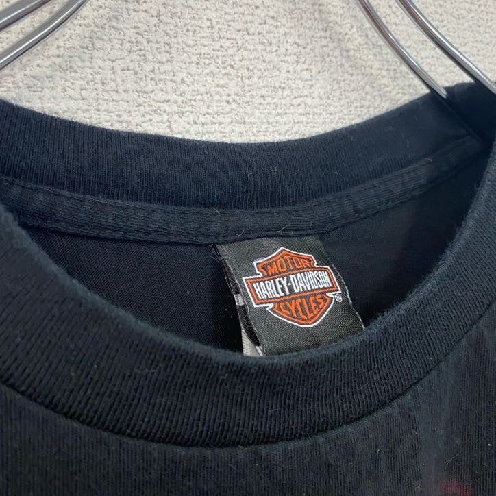 00s　HARLEY DAVIDSON　ハーレーダビッドソン　半袖プリントTシャツ　黒　ブラック　2XLサイズ