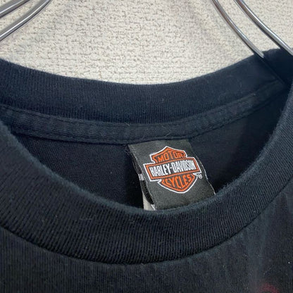 00s　HARLEY DAVIDSON　ハーレーダビッドソン　半袖プリントTシャツ　黒　ブラック　2XLサイズ