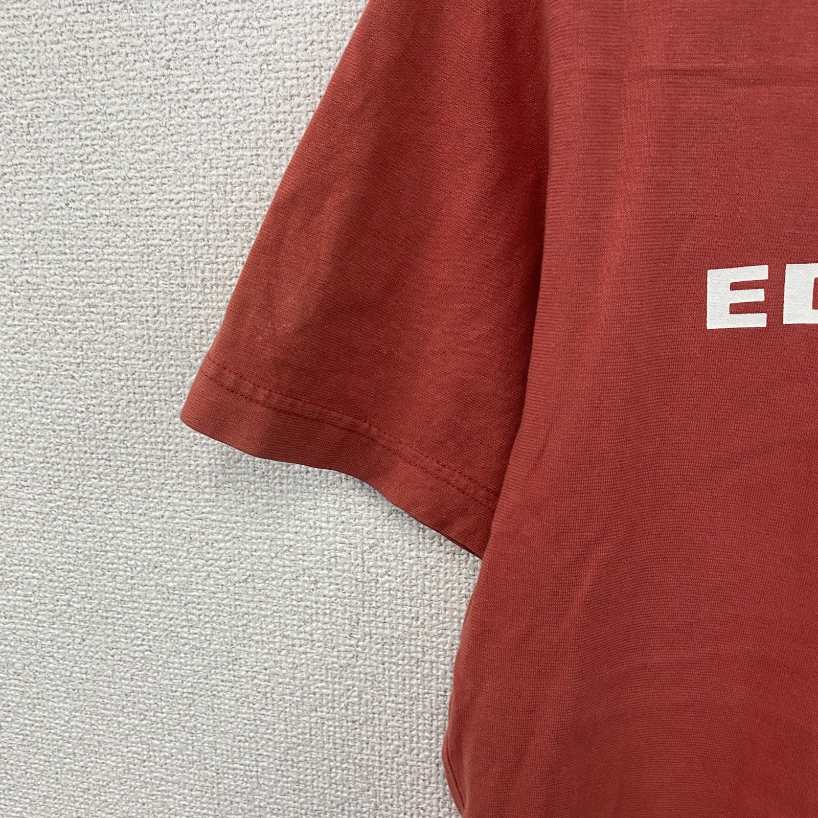 Eddie Bauer　エディーバウアー　半袖プリントTシャツ　赤　レッド　Sサイズ　古着