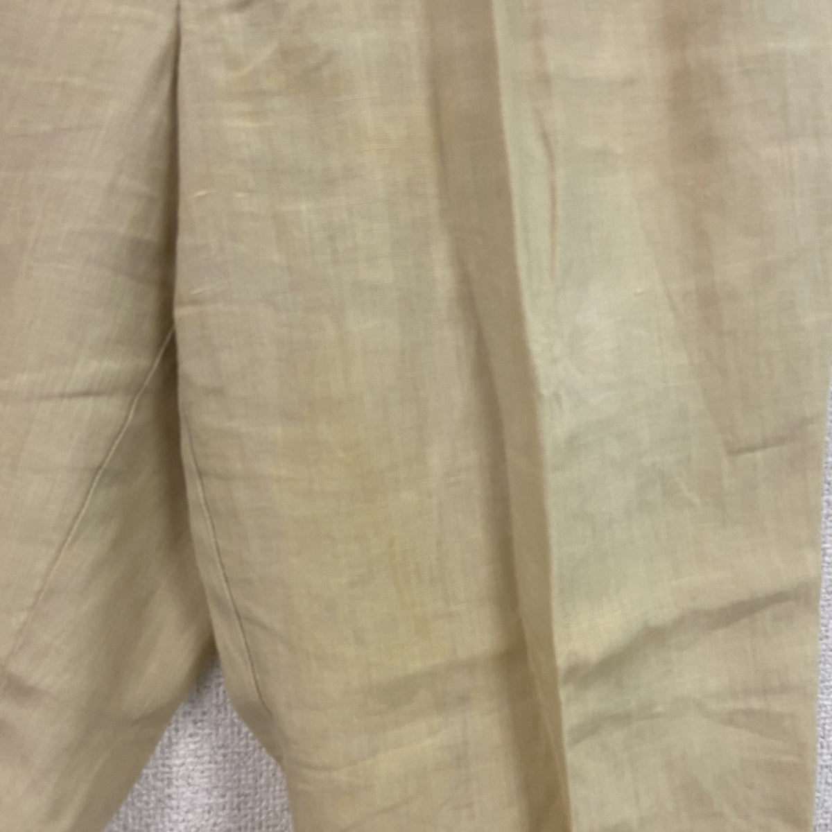 00s　BANANA REPUBLIC　バナナリパブリック　リネンパンツ　ジップフライ　2タック　ベージュ　36Rサイズ　古着