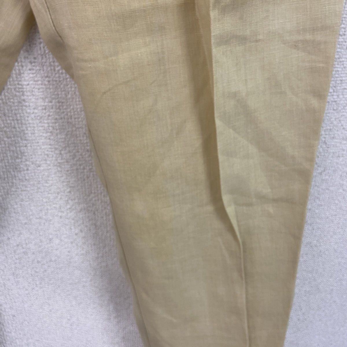 00s　BANANA REPUBLIC　バナナリパブリック　リネンパンツ　ジップフライ　2タック　ベージュ　36Rサイズ　古着