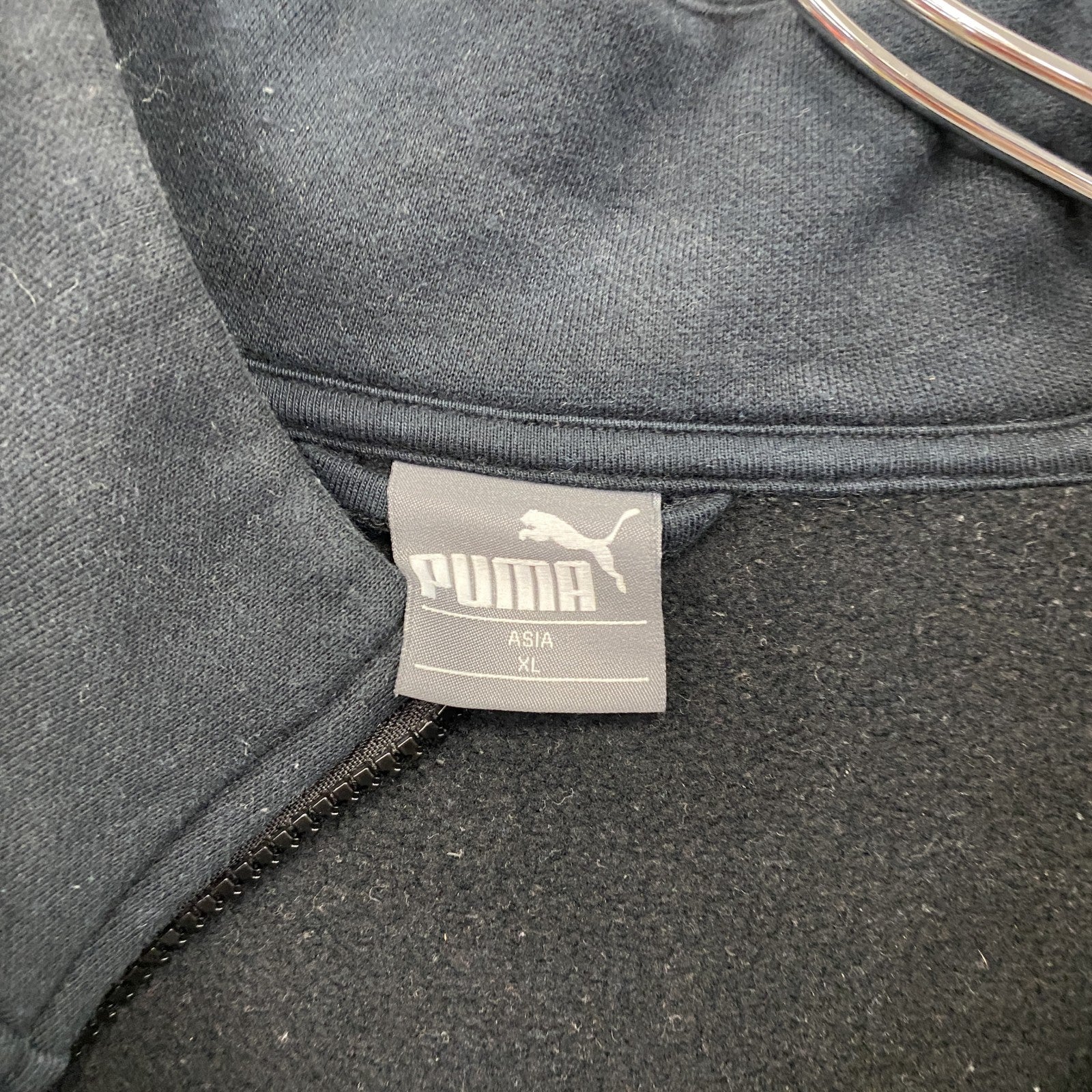 PUMA　プーマ　フルジップスウェットジャケット　黒　ブラック　XLサイズ　古着