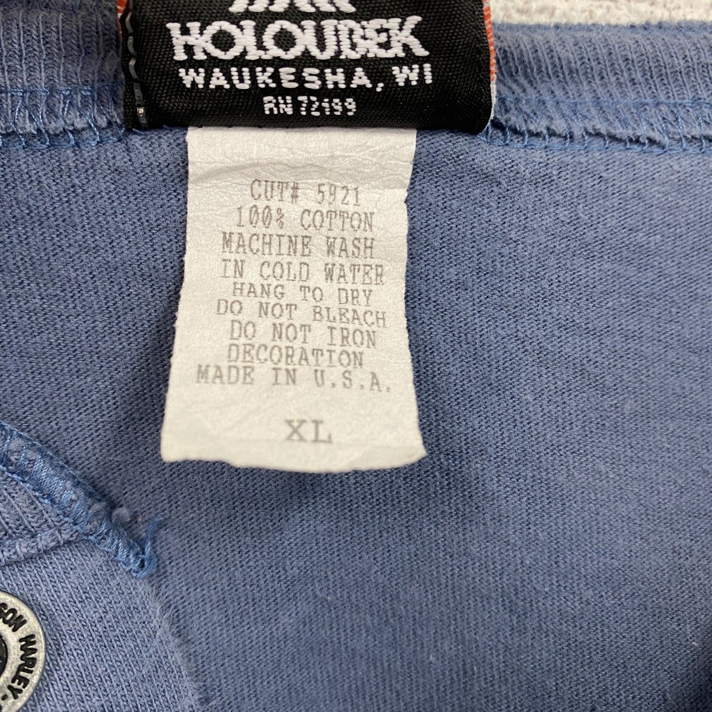 00s　HARLEY DAVIDSON　ハーレーダビッドソン　長袖両面プリントTシャツ　青　ブルー　XLサイズ