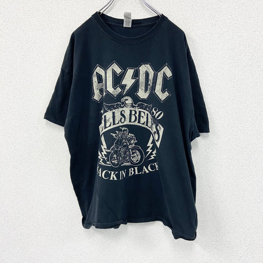 GILDAN　ギルダン　ACDC　半袖Tシャツ　バンドT　黒　ブラック　2XLサイズ