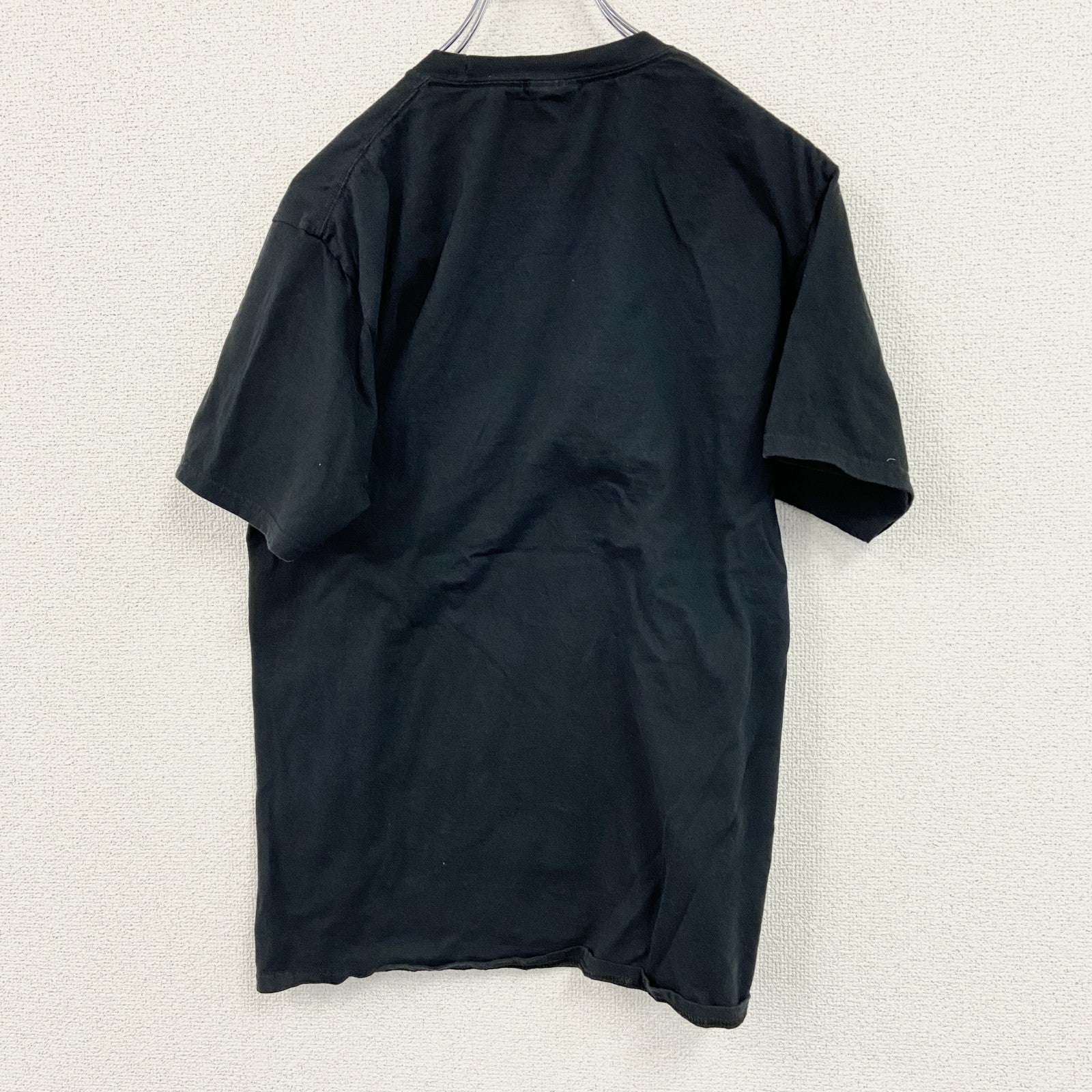 PORT&COMPANY　半袖プリントTシャツ　メッセージT　3連プリント　黒　ブラック　Mサイズ　古着