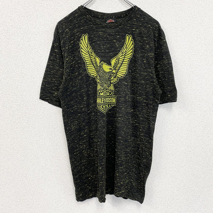 HARLEY DAVIDSON　ハーレーダビッドソン　半袖プリントTシャツ　黒　ブラック　Lサイズ