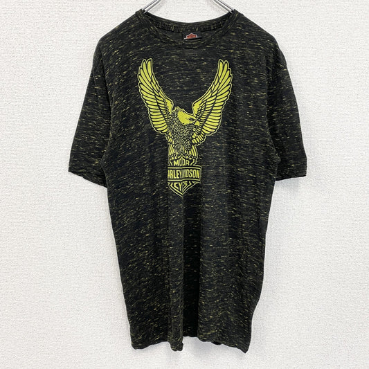 HARLEY DAVIDSON　ハーレーダビッドソン　半袖プリントTシャツ　黒　ブラック　Lサイズ