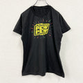 半袖プリントTシャツ　パロディT　英字プリント　花火　黒　ブラック　古着