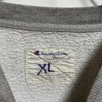 古着 used　Champion チャンピオン　長袖ロゴプリントスウェット　トレーナー　NORTHWEST　グレー　XLサイズ