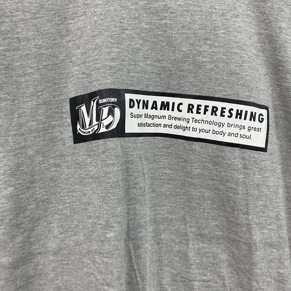 古着 used　～00s　MD　マグナムドライ　半袖プリントTシャツ　リンガーT　ヴィンテージ　灰色　グレー