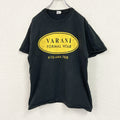 PORT&COMPANY　半袖プリントTシャツ　3連プリント　両面プリント　黒　ブラック　Lサイズ　古着