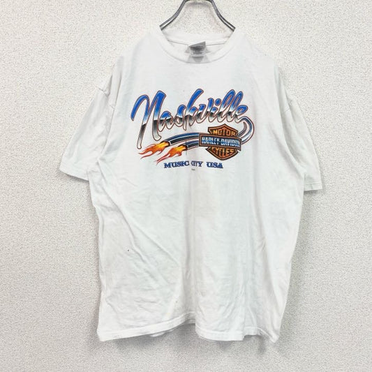 HARLEY DAVIDSON　ハーレーダビッドソン　半袖プリントTシャツ　白　ホワイト　XLサイズ