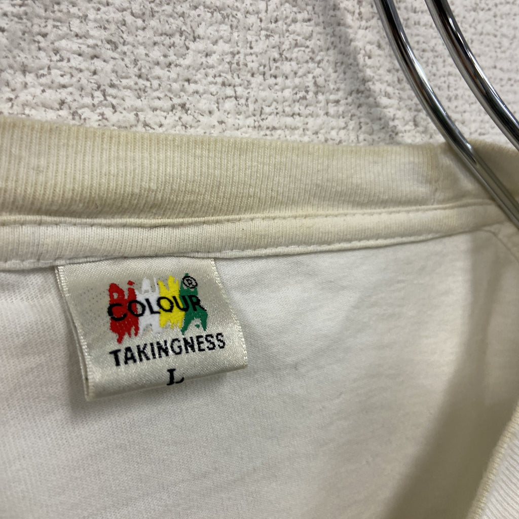 COLOUR　半袖Tシャツ　アニマルT　象　スーベニア　白　ホワイト　Lサイズ　古着