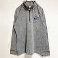 Champion　長袖カレッジハーフジップ刺繍スウェット　トレーナー　エルムハースト大学　グレー　灰色　Lサイズ　古着