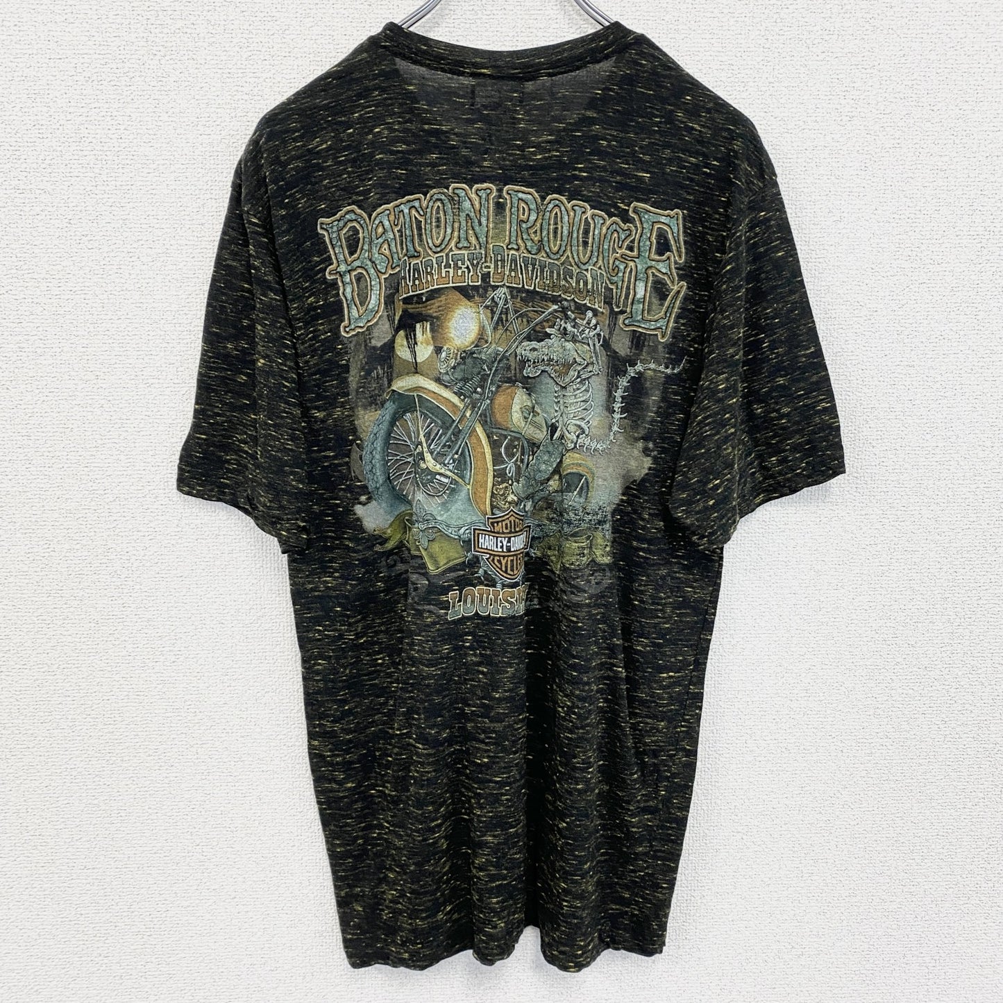 HARLEY DAVIDSON　ハーレーダビッドソン　半袖プリントTシャツ　黒　ブラック　Lサイズ