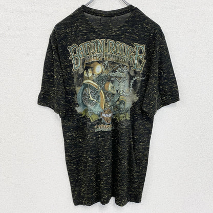 HARLEY DAVIDSON　ハーレーダビッドソン　半袖プリントTシャツ　黒　ブラック　Lサイズ