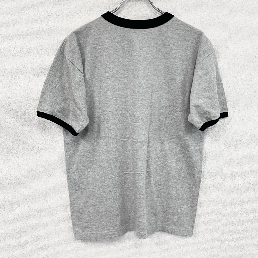 古着 used　～00s　MD　マグナムドライ　半袖プリントTシャツ　リンガーT　ヴィンテージ　灰色　グレー