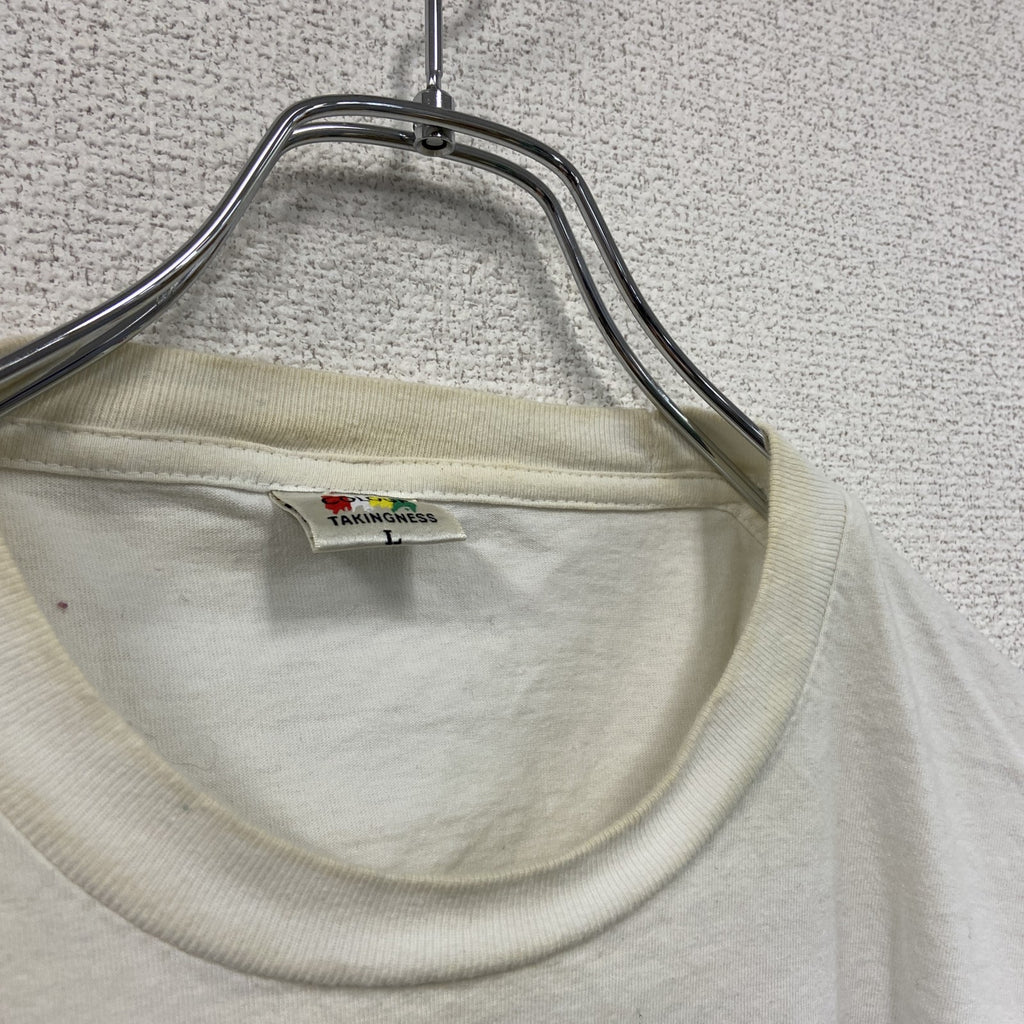 COLOUR　半袖Tシャツ　アニマルT　象　スーベニア　白　ホワイト　Lサイズ　古着