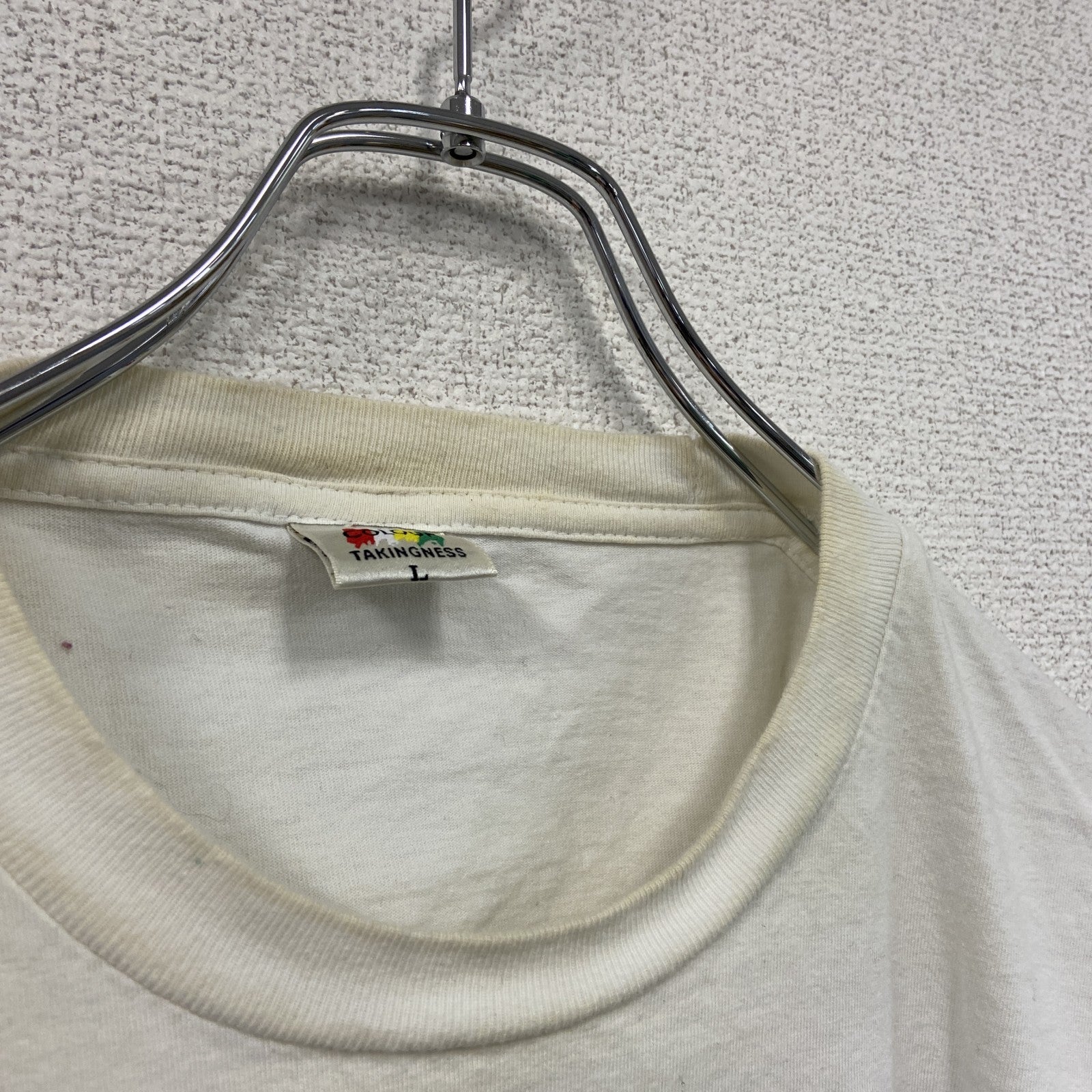 COLOUR　半袖Tシャツ　アニマルT　象　スーベニア　白　ホワイト　Lサイズ　古着