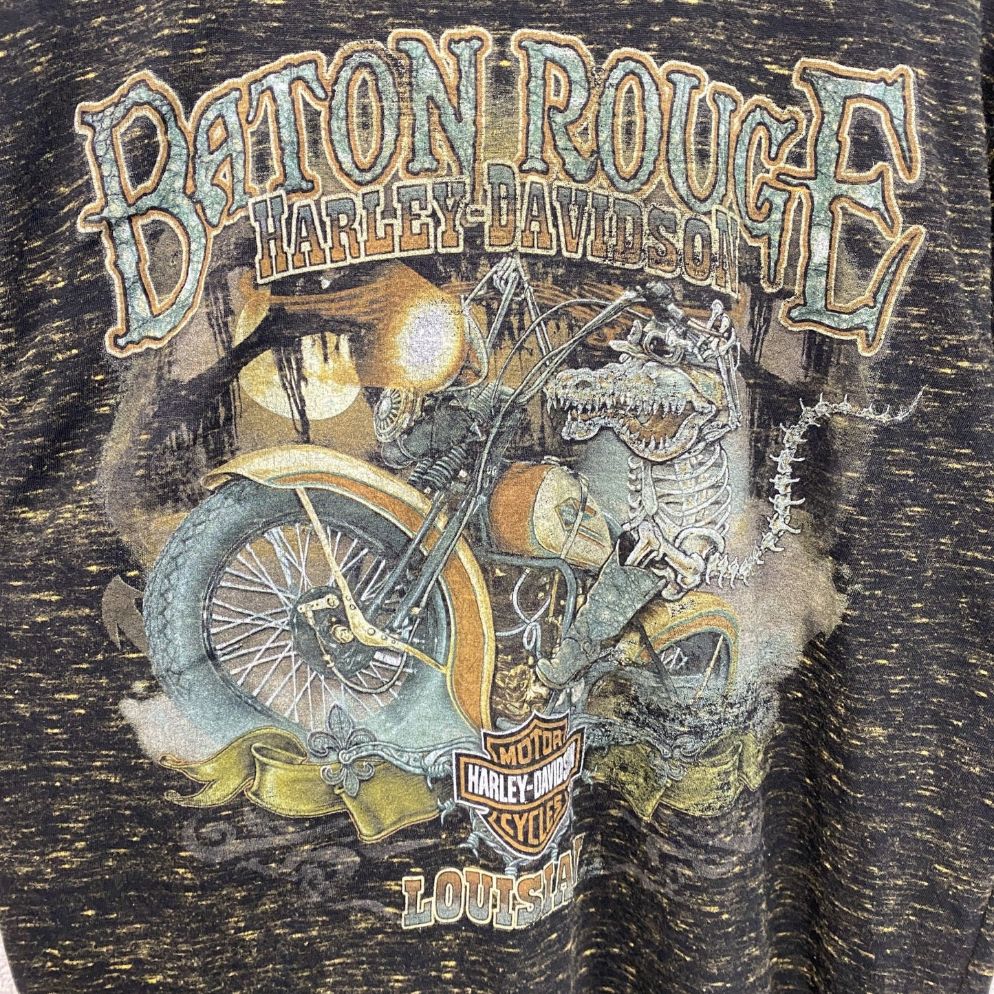 HARLEY DAVIDSON　ハーレーダビッドソン　半袖プリントTシャツ　黒　ブラック　Lサイズ