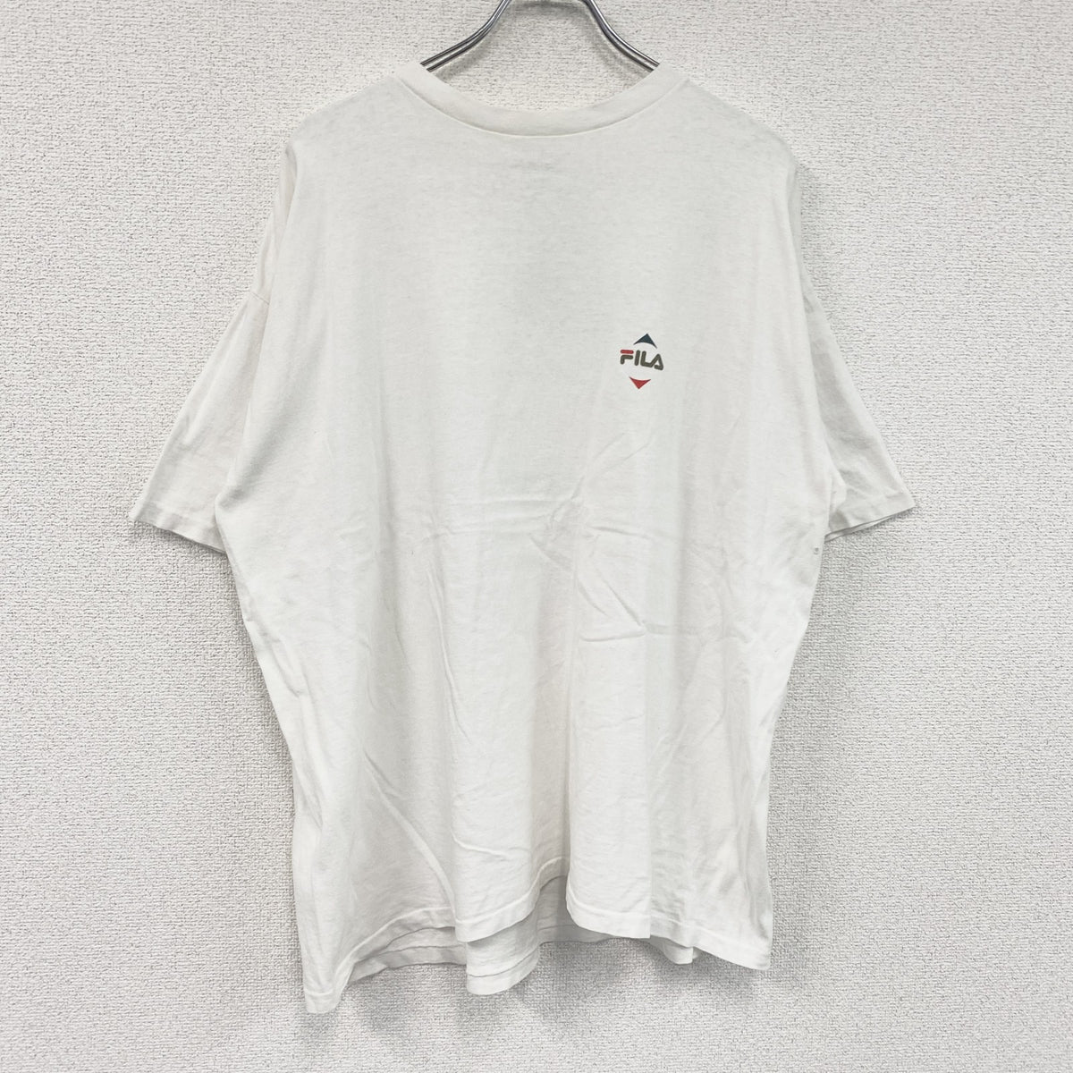 90s　FILA　フィラ　半袖プリントTシャツ　ヴィンテージ　シングルステッチ　白　ホワイト　XLサイズ　古着