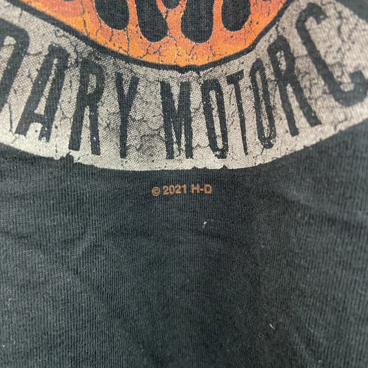 古着 used　HARLEY DAVIDSON　ハーレーダビッドソン　半袖プリントTシャツ　黒　ブラック　2XLサイズ