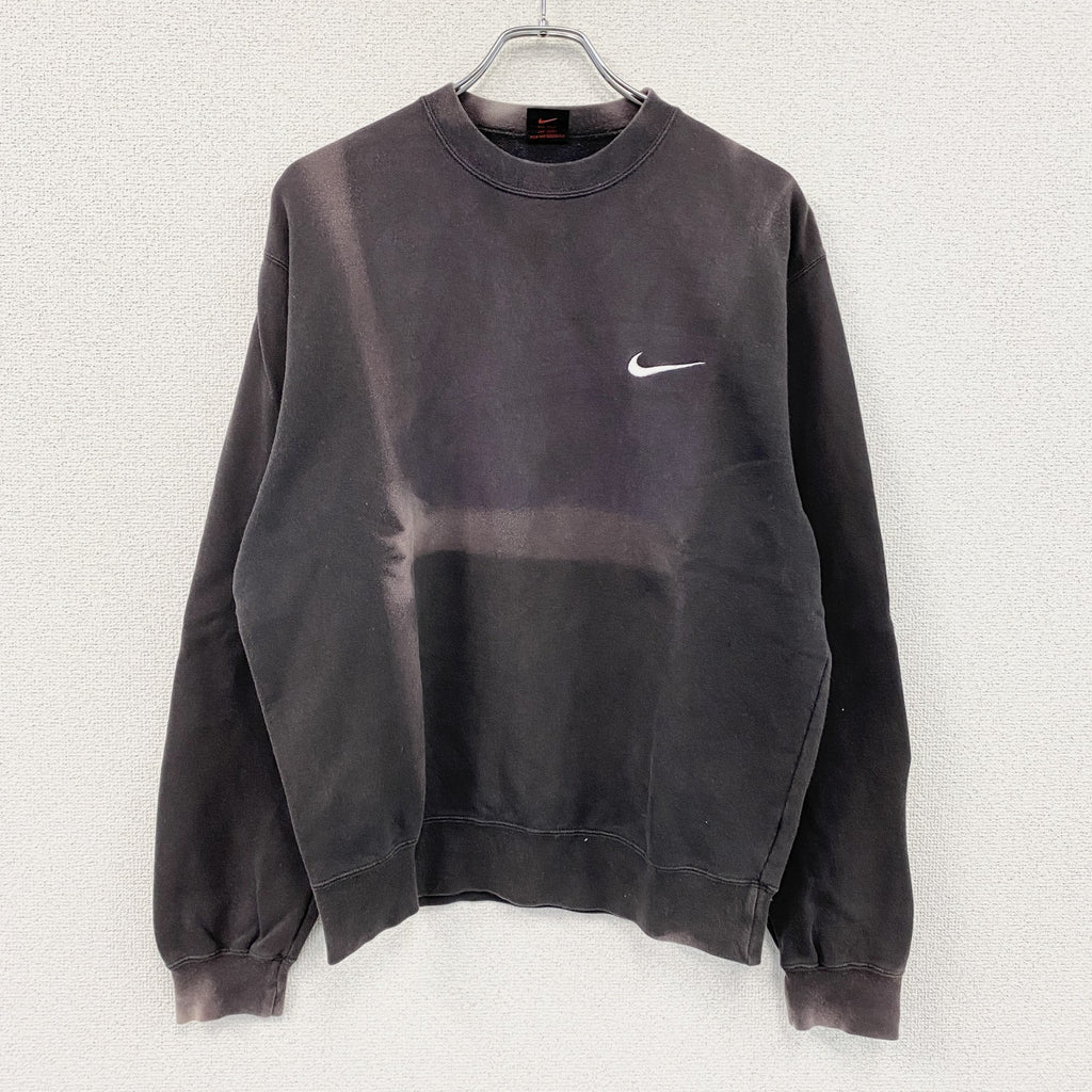 00s　NIKE　ナイキ　スウェット/トレーナー　スウッシュ　黒　ブラック　Lサイズ　古着