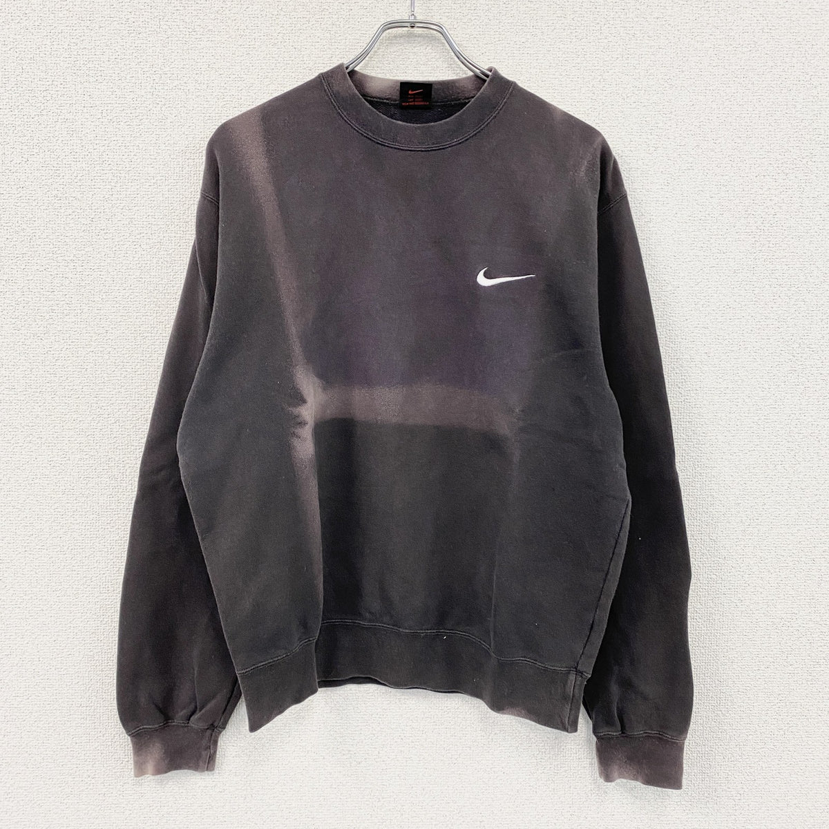 00s　NIKE　ナイキ　スウェット/トレーナー　スウッシュ　黒　ブラック　Lサイズ　古着