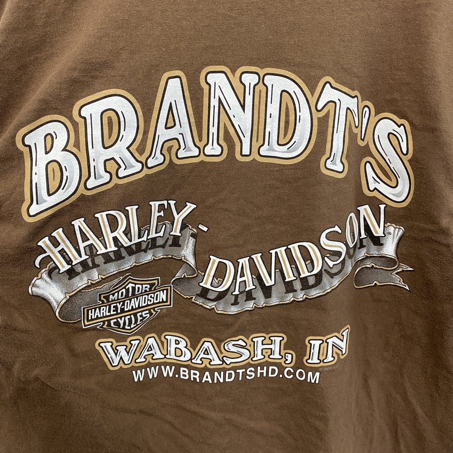 00s　HARLEY DAVIDSON　ハーレーダビッドソン　半袖Tシャツ　ヴィンテージ　茶色　ブラウン　Mサイズ