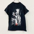 NARUTO　ナルト疾風　半袖アニメプリントTシャツ　週刊少年ジャンプ　木ノ葉隠れの里　黒　ブラック　Sサイズ　古着
