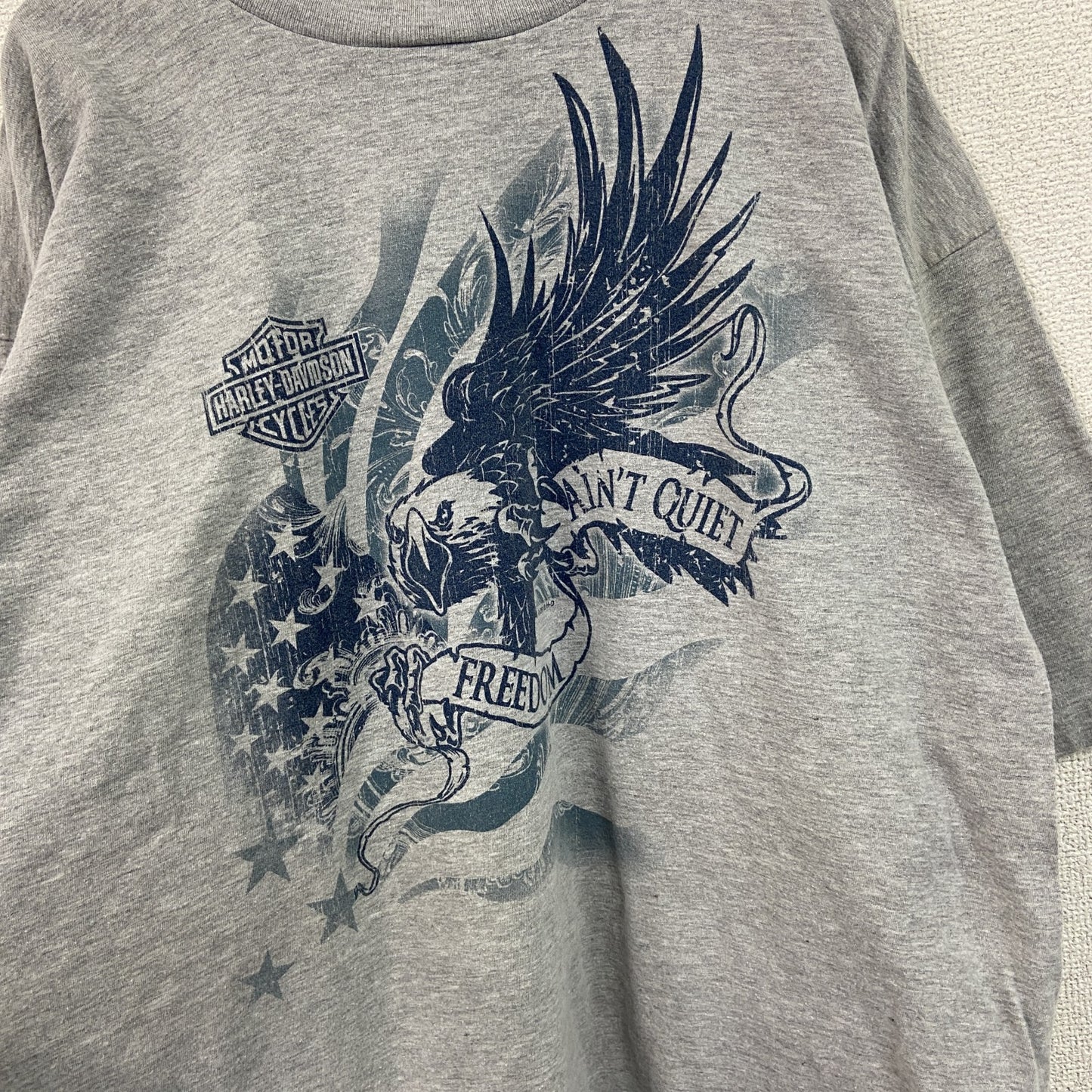 古着 used　HARLEY DAVIDSON　ハーレーダビッドソン　半袖プリントTシャツ　灰色　グレー　2XLサイズ