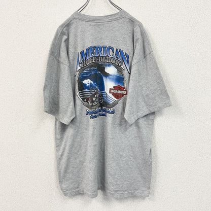 古着 used　HARLEY DAVIDSON　ハーレーダビッドソン　半袖プリントTシャツ　灰色　グレー　2XLサイズ