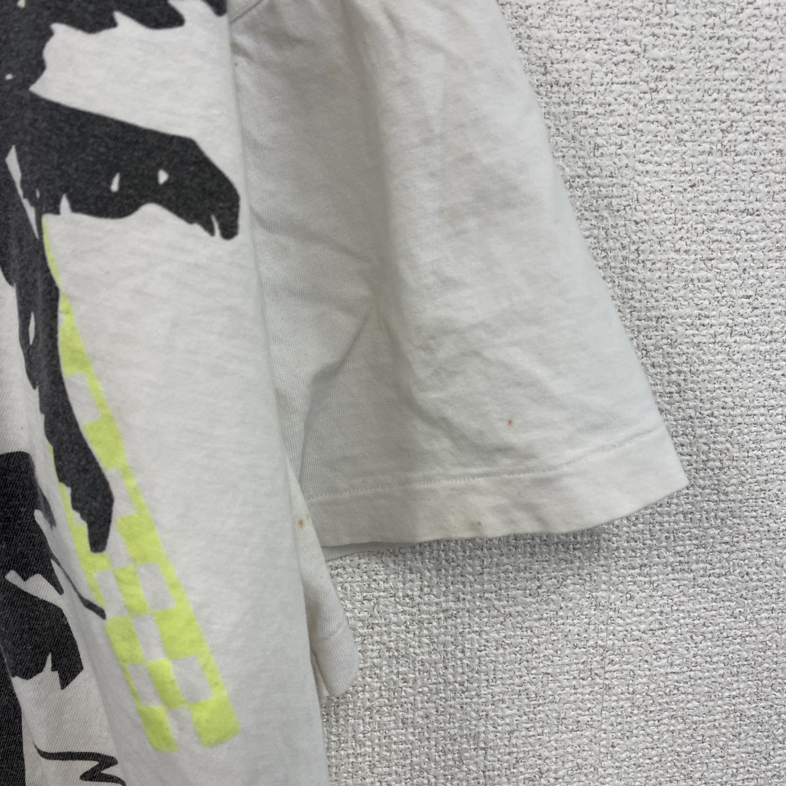80s～　Champion　チャンピオン　半袖プリントTシャツ　トリコタグ　ユーロ　白　ホワイト　Mサイズ　　ヴィンテージ　古着