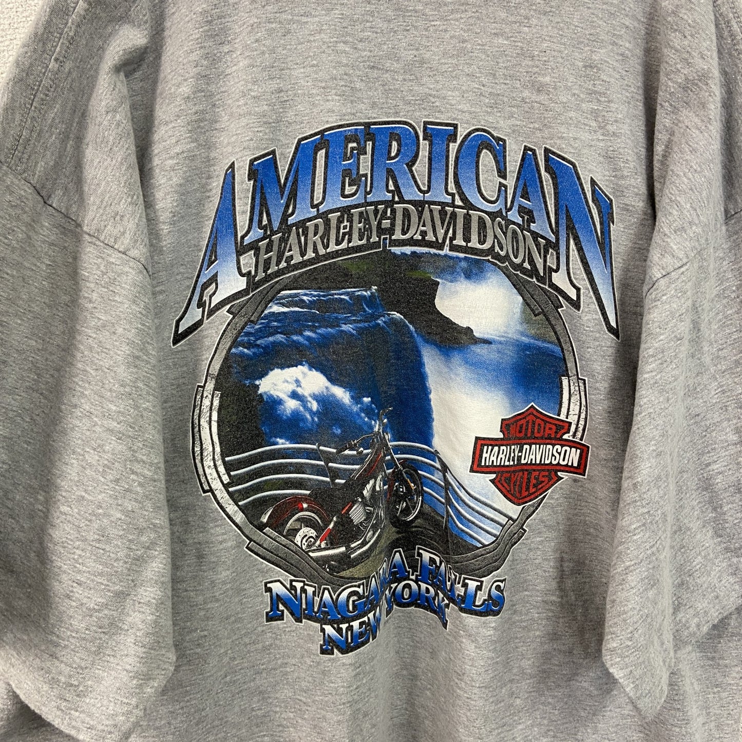 古着 used　HARLEY DAVIDSON　ハーレーダビッドソン　半袖プリントTシャツ　灰色　グレー　2XLサイズ