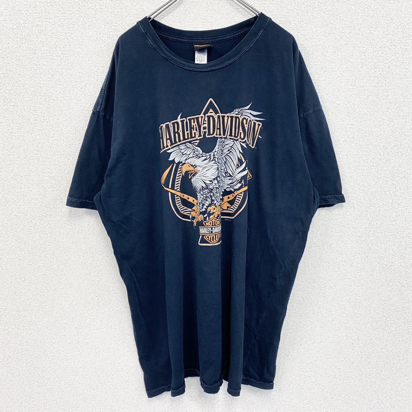 HARLEY DAVIDSON　ハーレーダビッドソン　半袖プリントTシャツ　紺　ネイビー　2XLサイズ