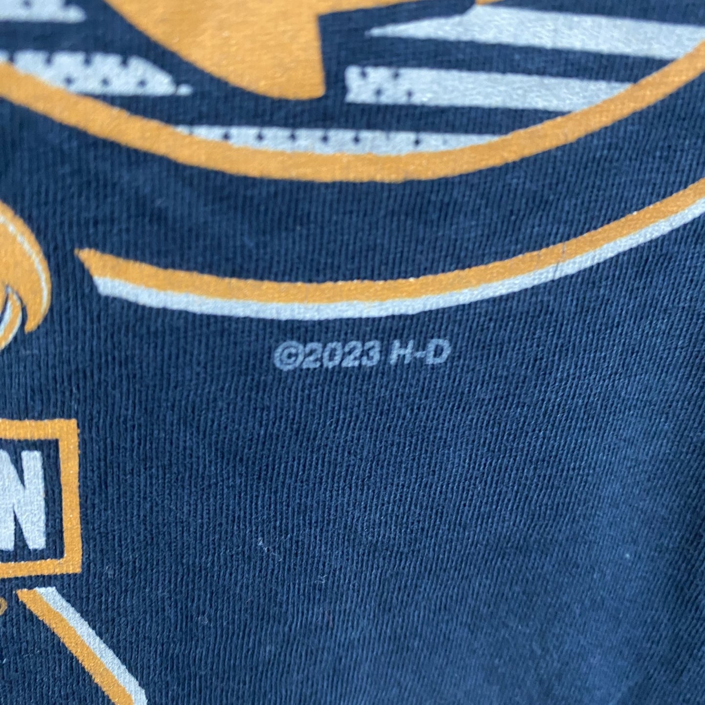 HARLEY DAVIDSON　ハーレーダビッドソン　半袖プリントTシャツ　紺　ネイビー　2XLサイズ