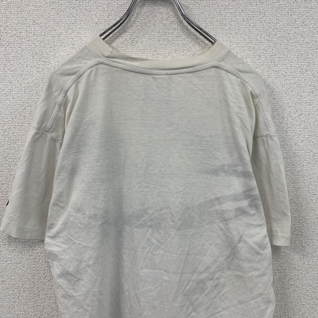 80s～　Champion　チャンピオン　半袖プリントTシャツ　トリコタグ　ユーロ　白　ホワイト　Mサイズ　　ヴィンテージ　古着