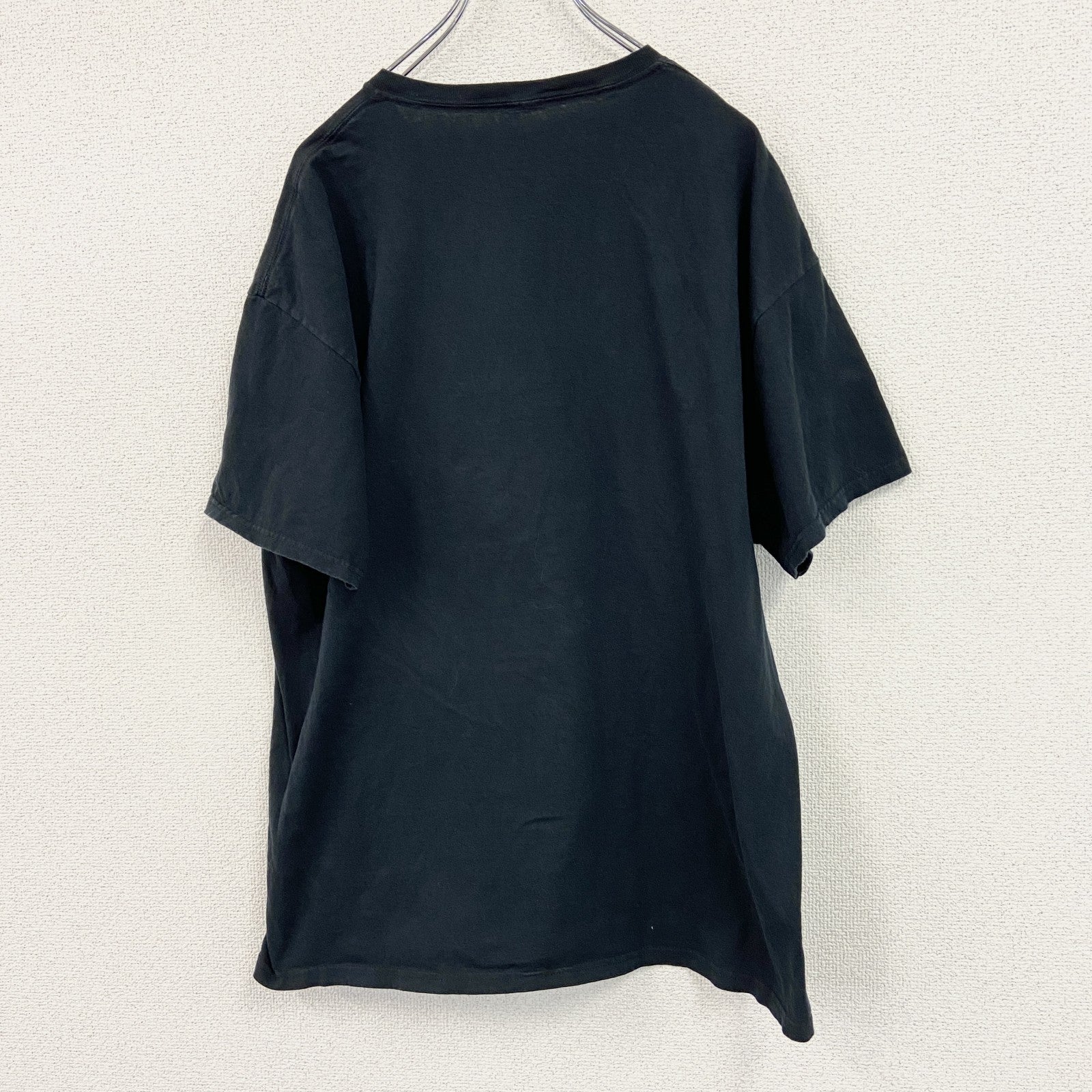 MARVEL　マーベル　半袖プリントTシャツ　デカロゴ　ペンキプリント　黒　ブラック　XLサイズ　古着