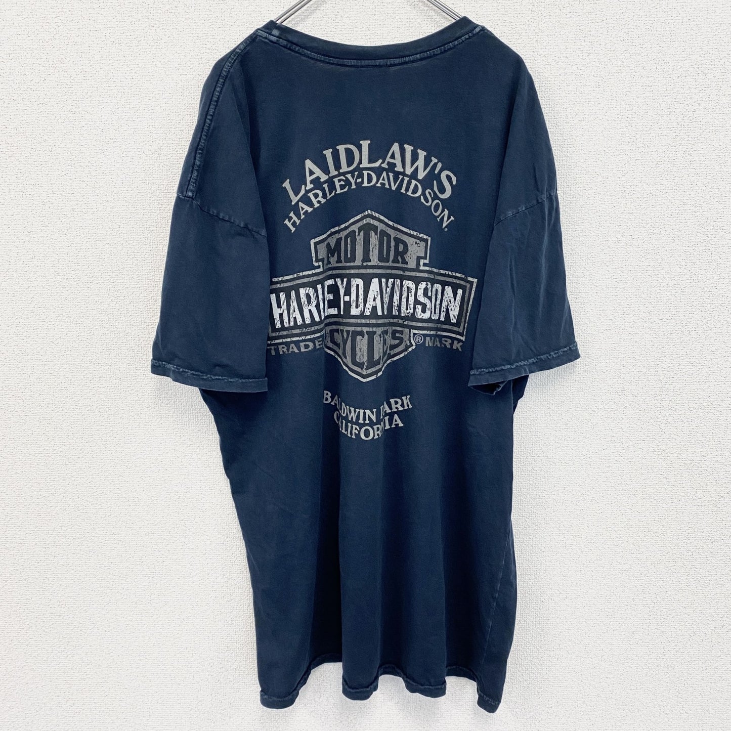 HARLEY DAVIDSON　ハーレーダビッドソン　半袖プリントTシャツ　紺　ネイビー　2XLサイズ