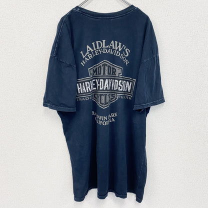 HARLEY DAVIDSON　ハーレーダビッドソン　半袖プリントTシャツ　紺　ネイビー　2XLサイズ