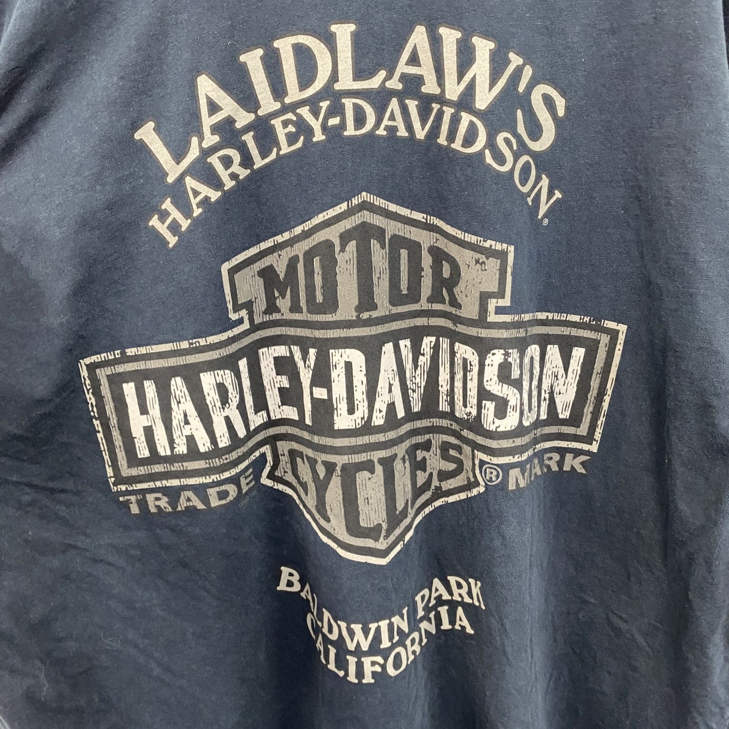 HARLEY DAVIDSON　ハーレーダビッドソン　半袖プリントTシャツ　紺　ネイビー　2XLサイズ