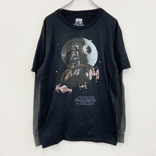 STAR WARS　スターウォーズ　Disney　ダース・ベイダー　長袖Tシャツ/ロンT　キャラクターT　黒　ブラック　XLサイズ