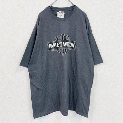 00s　HARLEY DAVIDSON　ハーレーダビッドソン　半袖プリントTシャツ　灰色　グレー　3XLサイズ