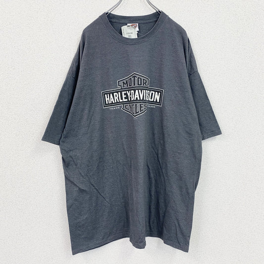 00s　HARLEY DAVIDSON　ハーレーダビッドソン　半袖プリントTシャツ　灰色　グレー　3XLサイズ