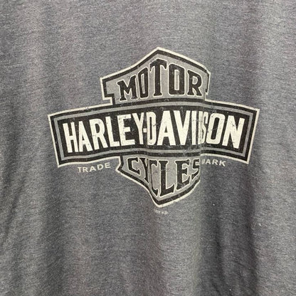 00s　HARLEY DAVIDSON　ハーレーダビッドソン　半袖プリントTシャツ　灰色　グレー　3XLサイズ