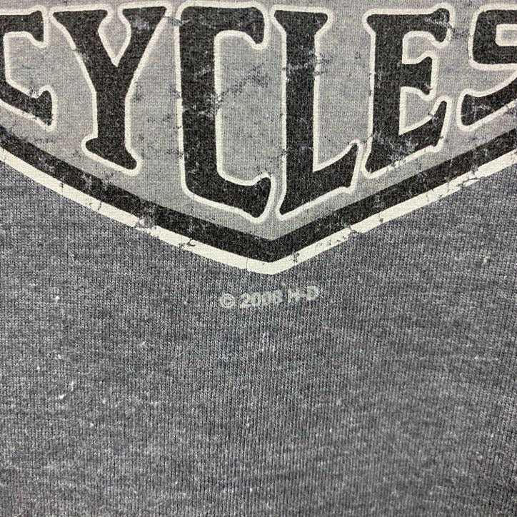 00s　HARLEY DAVIDSON　ハーレーダビッドソン　半袖プリントTシャツ　灰色　グレー　3XLサイズ